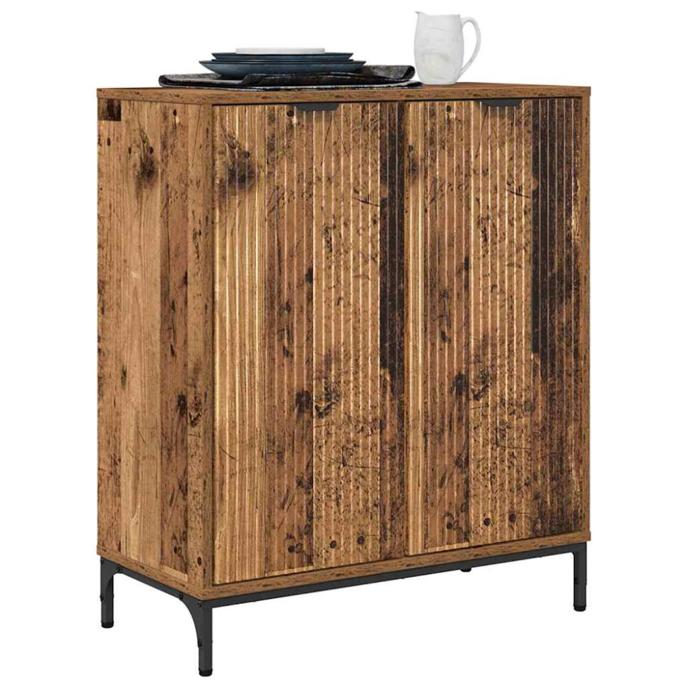 Produktbild för Sideboard Gammalt trä 69,5 x 33 x 82 cm Konstruerat trä
