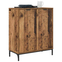 Produktbild för Sideboard Gammalt trä 69,5 x 33 x 82 cm Konstruerat trä