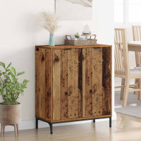 Produktbild för Sideboard Gammalt trä 69,5 x 33 x 82 cm Konstruerat trä
