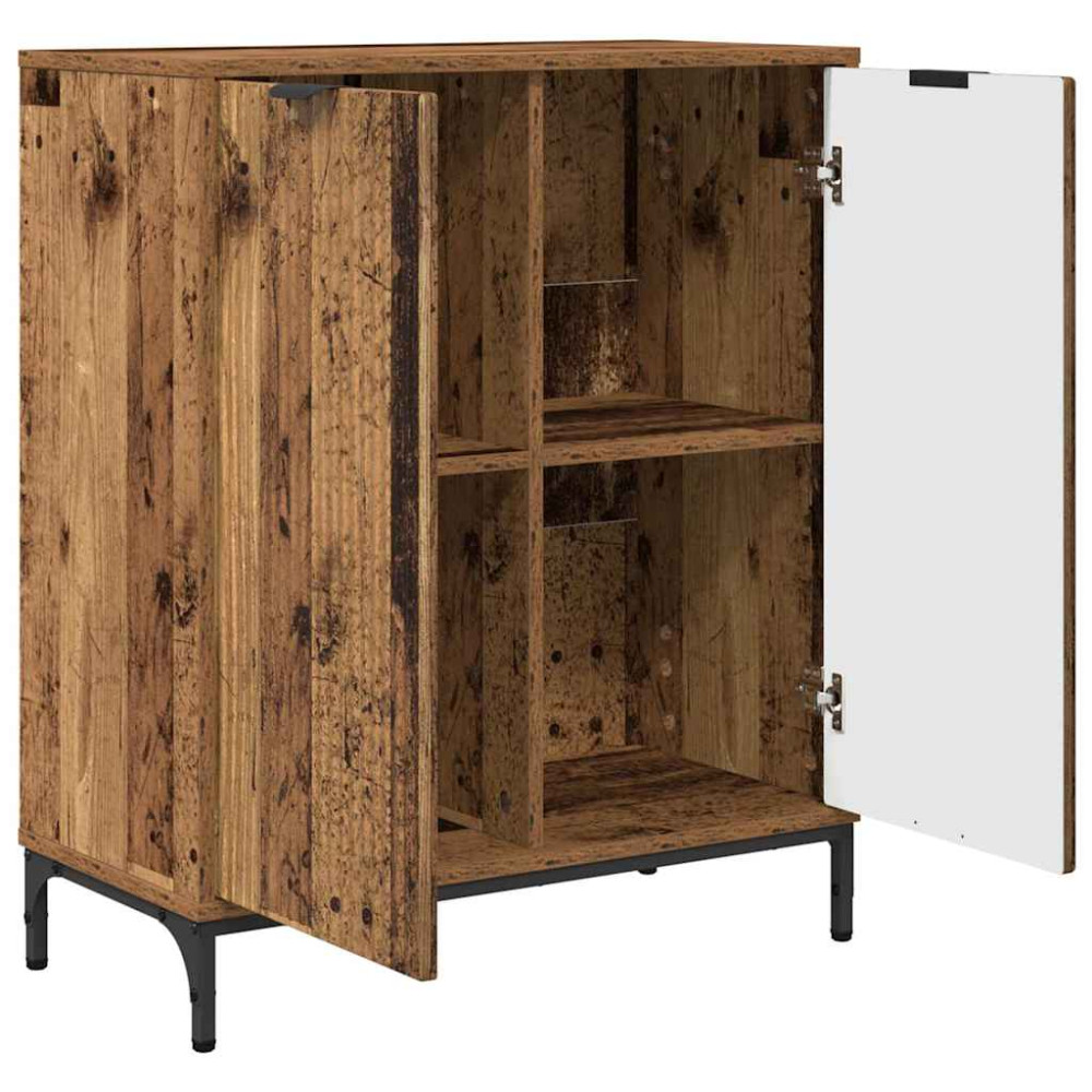 Produktbild för Sideboard Gammalt trä 69,5 x 33 x 82 cm Konstruerat trä