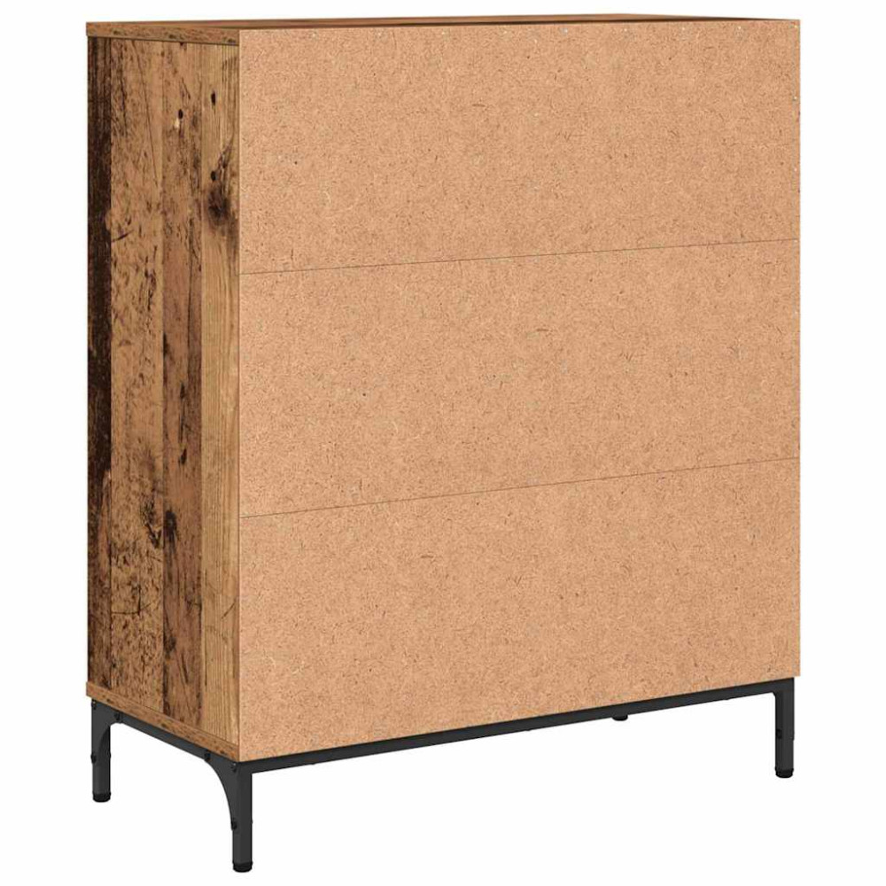 Produktbild för Sideboard Gammalt trä 69,5 x 33 x 82 cm Konstruerat trä