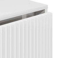 Produktbild för Sideboard Högblanka vita 79,5 x 33 x 82 cm Konstruerat trä