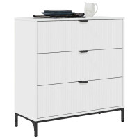 Produktbild för Sideboard Högblanka vita 79,5 x 33 x 82 cm Konstruerat trä