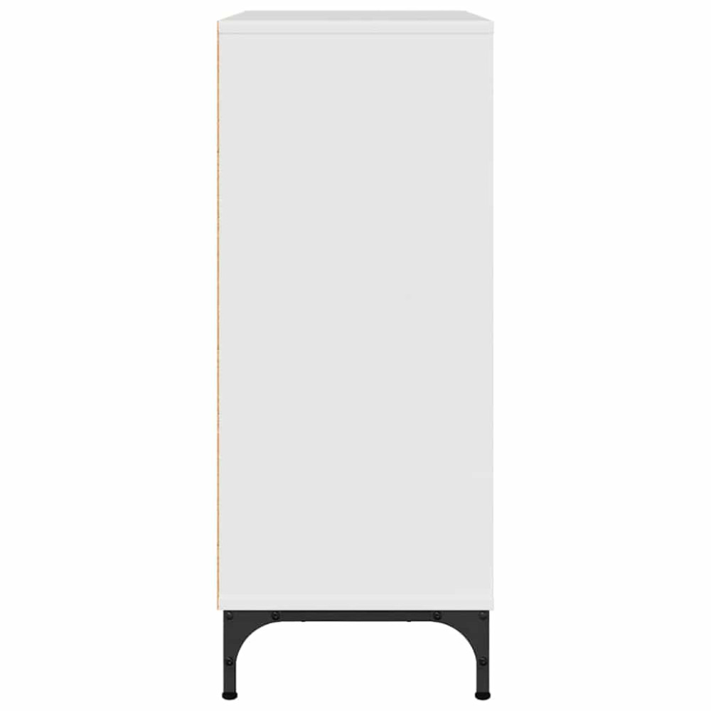 Produktbild för Sideboard Högblanka vita 79,5 x 33 x 82 cm Konstruerat trä