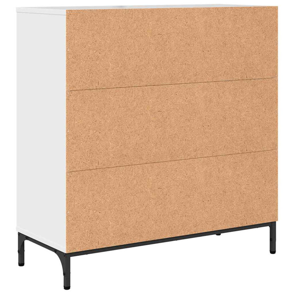 Produktbild för Sideboard Högblanka vita 79,5 x 33 x 82 cm Konstruerat trä