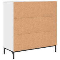 Produktbild för Sideboard Högblanka vita 79,5 x 33 x 82 cm Konstruerat trä