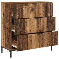 Produktbild för Sideboard Gammalt trä 79,5 x 33 x 82 cm Konstruerat trä
