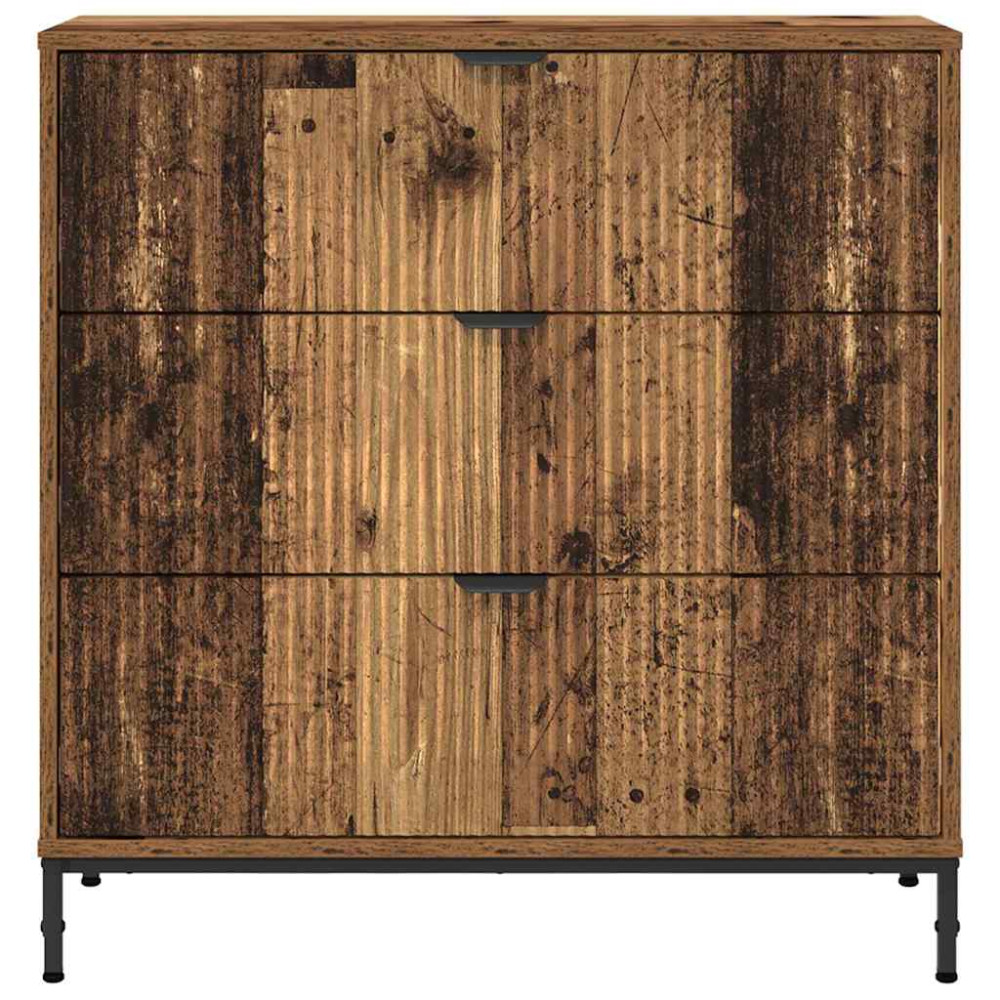 Produktbild för Sideboard Gammalt trä 79,5 x 33 x 82 cm Konstruerat trä