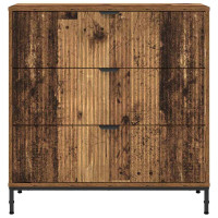 Produktbild för Sideboard Gammalt trä 79,5 x 33 x 82 cm Konstruerat trä