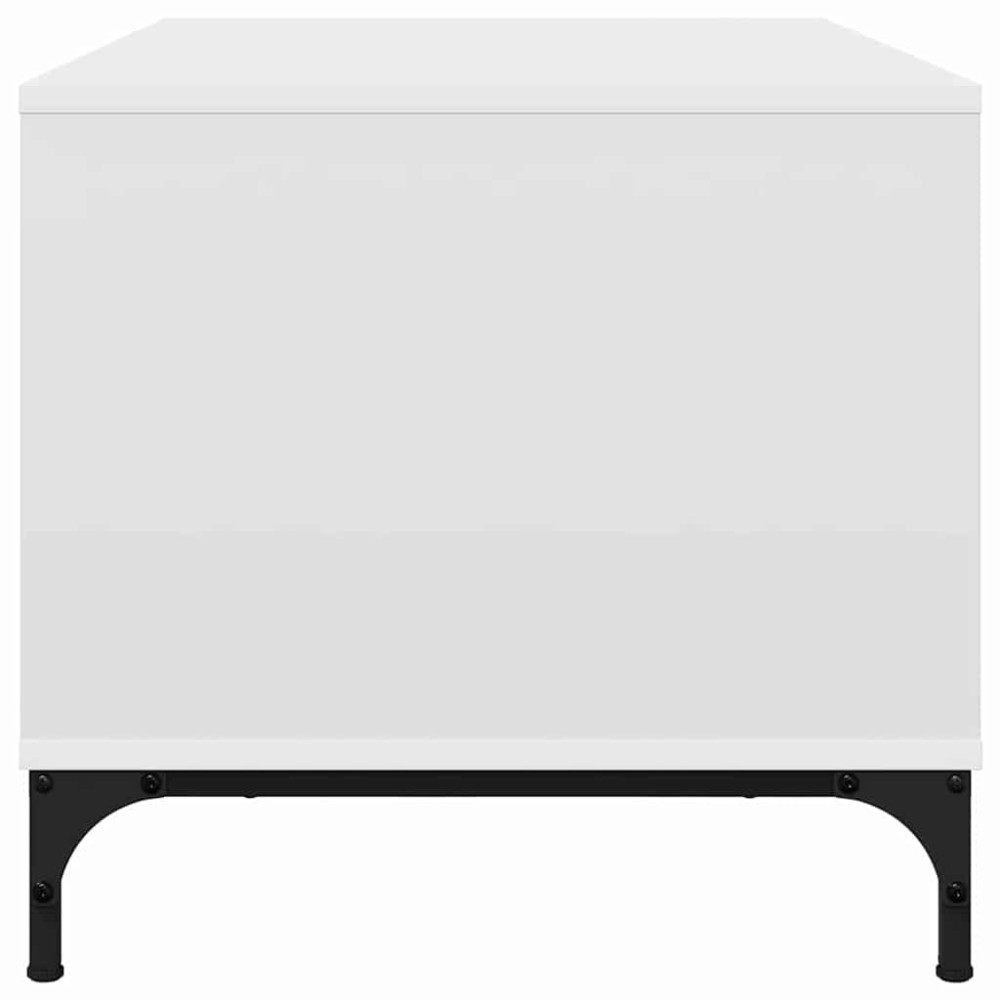 Produktbild för Kaffeebord med låda Vit 90 x 49 x 46 cm Konstruerat trä