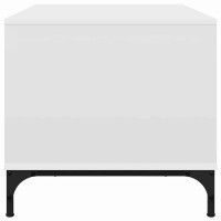 Produktbild för Kaffeebord med låda Vit 90 x 49 x 46 cm Konstruerat trä