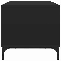 Produktbild för Kaffeebord med låda Svart Ek 90 x 49 x 46 cm Konstruerat trä