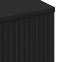 Produktbild för Kaffeebord med låda Svart Ek 90 x 49 x 46 cm Konstruerat trä