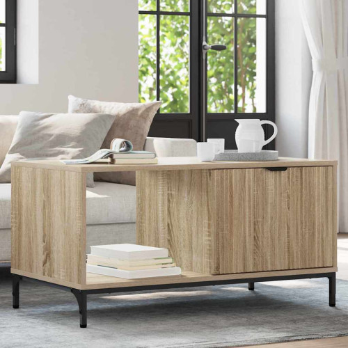 vidaXL Kaffeebord med låda Sonoma-ek 90 x 49 x 46 cm Konstruerat trä