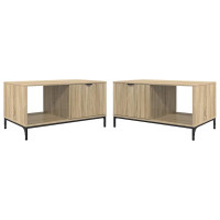 Produktbild för Kaffeebord med låda Sonoma-ek 90 x 49 x 46 cm Konstruerat trä
