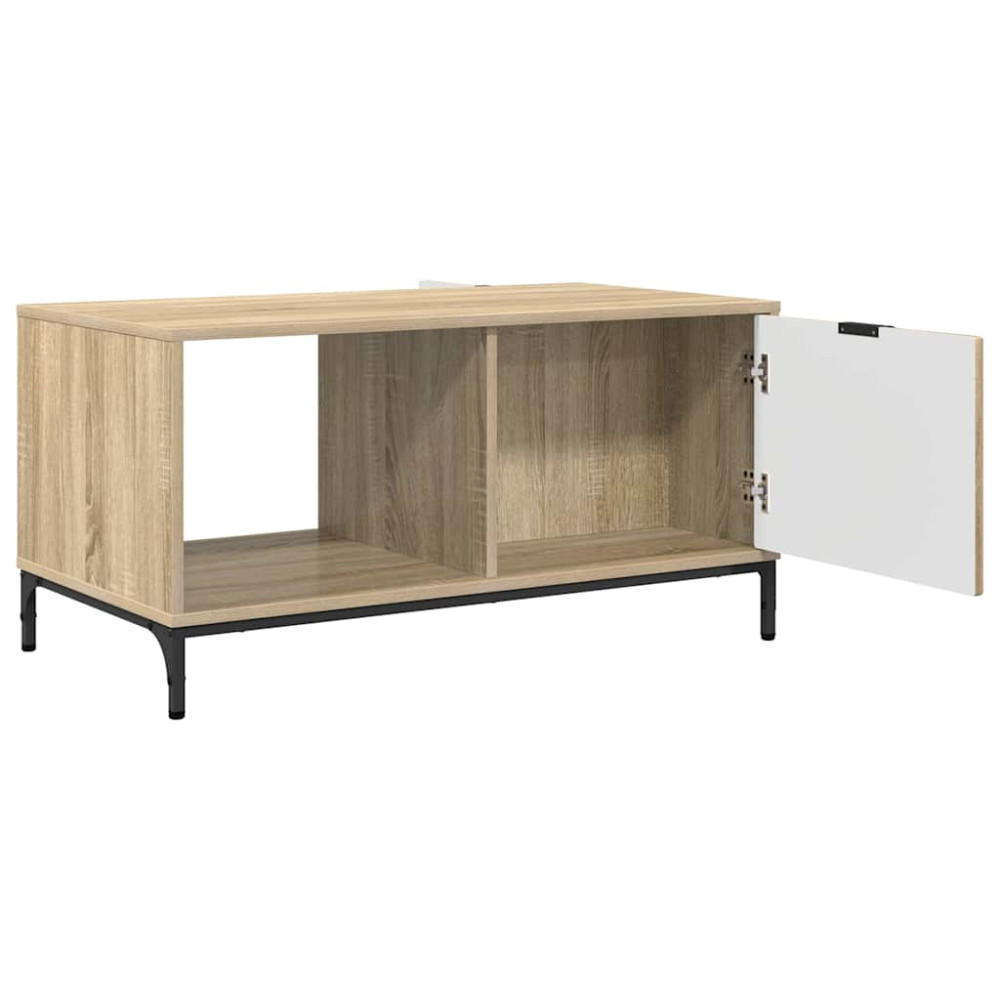 Produktbild för Kaffeebord med låda Sonoma-ek 90 x 49 x 46 cm Konstruerat trä