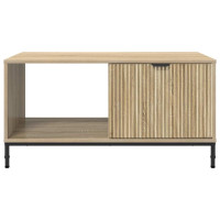 Produktbild för Kaffeebord med låda Sonoma-ek 90 x 49 x 46 cm Konstruerat trä