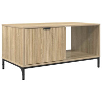 Produktbild för Kaffeebord med låda Sonoma-ek 90 x 49 x 46 cm Konstruerat trä