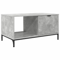 Produktbild för Kaffeebord med låda Betonggrå 90 x 49 x 46 cm Konstruerat trä