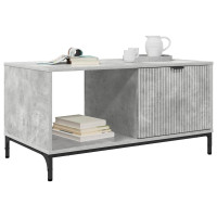 Produktbild för Kaffeebord med låda Betonggrå 90 x 49 x 46 cm Konstruerat trä