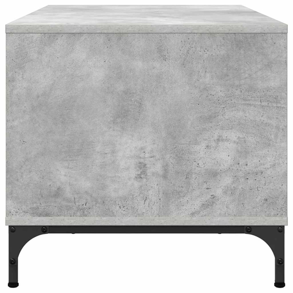 Produktbild för Kaffeebord med låda Betonggrå 90 x 49 x 46 cm Konstruerat trä
