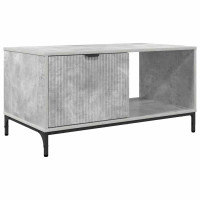 Produktbild för Kaffeebord med låda Betonggrå 90 x 49 x 46 cm Konstruerat trä