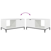Produktbild för Kaffeebord Högblanka vita 90 x 49 x 46 cm Konstruerat trä