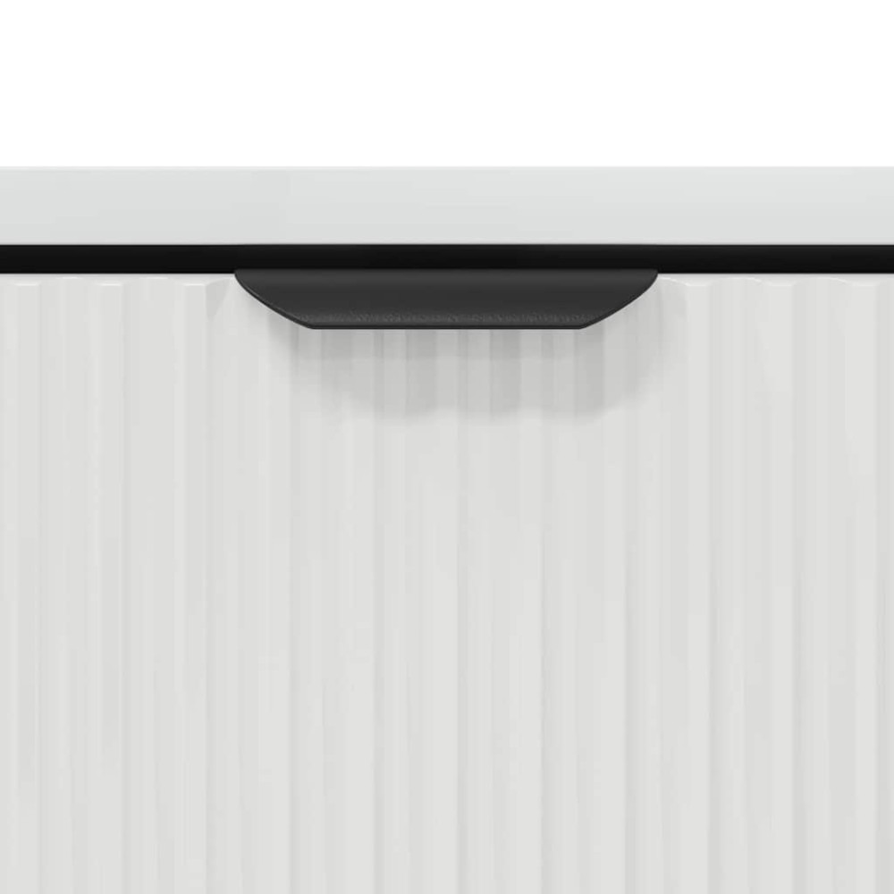 Produktbild för Kaffeebord Högblanka vita 90 x 49 x 46 cm Konstruerat trä