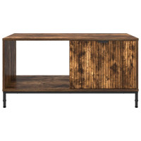 Produktbild för Kaffeebord med låda Rökt ek 90 x 49 x 46 cm Konstruerat trä