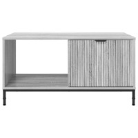 Produktbild för Kaffeebord med låda Grå Sonoma 90 x 49 x 46 cm Konstruerat trä
