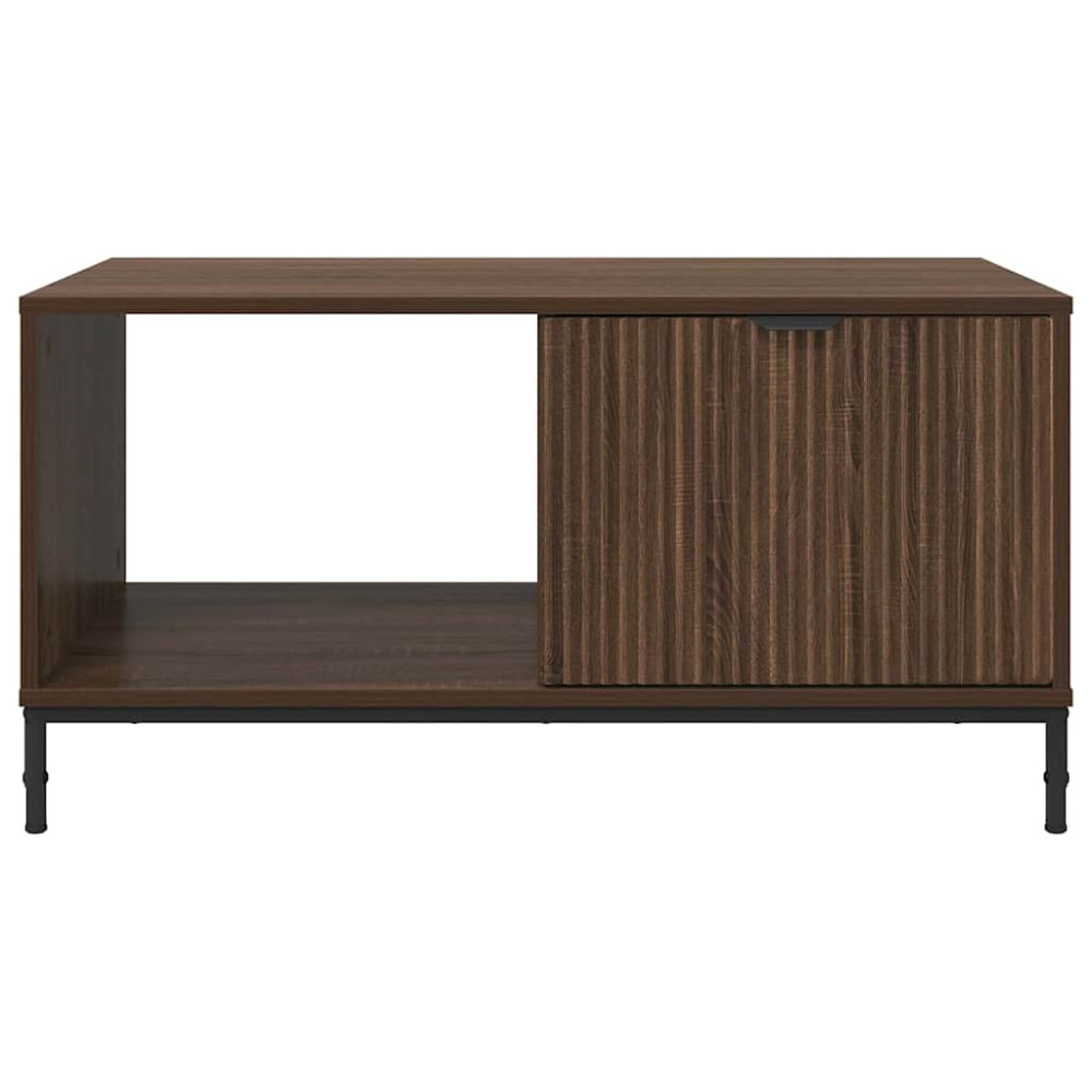 Produktbild för Kaffeebord med låda Brun Ek 90 x 49 x 46 cm Konstruerat trä