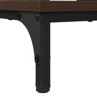 Produktbild för Kaffeebord med låda Brun Ek 90 x 49 x 46 cm Konstruerat trä