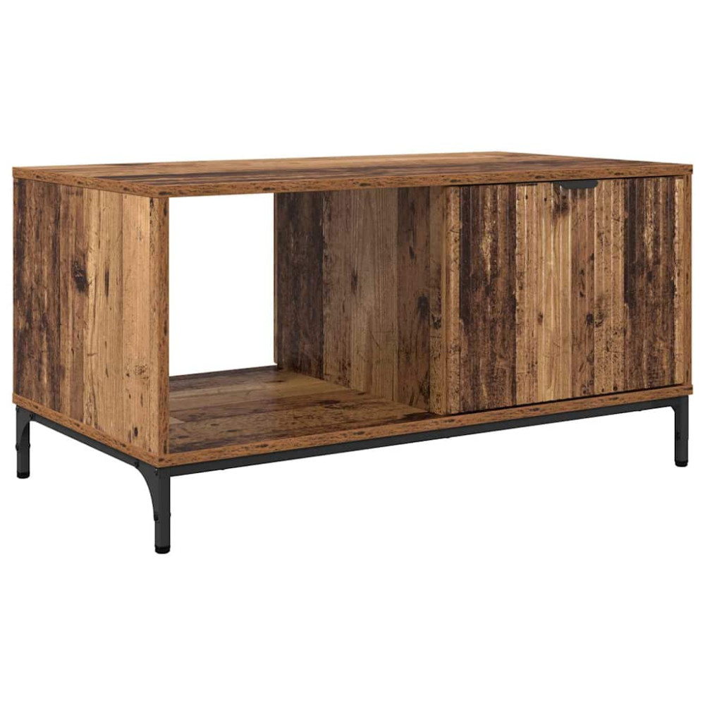Produktbild för Kaffeebord med låda Gammalt trä 90 x 49 x 46 cm Konstruerat trä