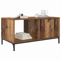 Produktbild för Kaffeebord med låda Gammalt trä 90 x 49 x 46 cm Konstruerat trä