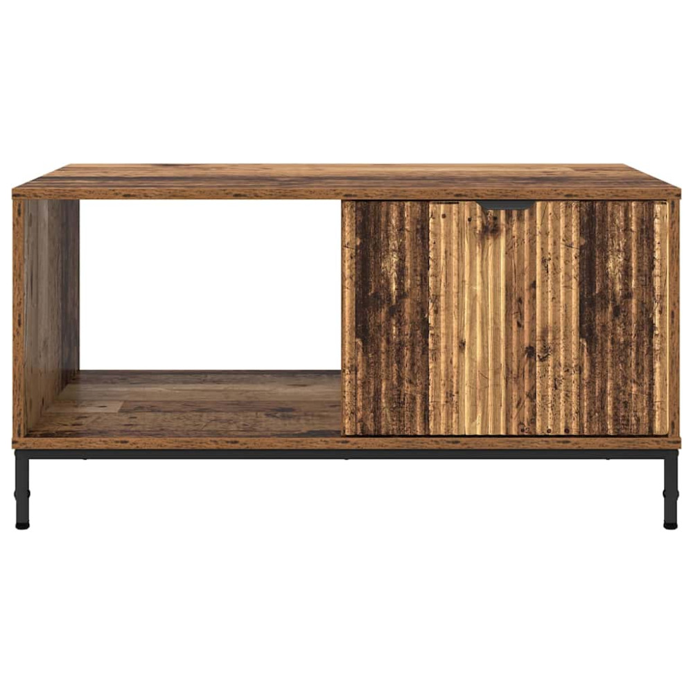 Produktbild för Kaffeebord med låda Gammalt trä 90 x 49 x 46 cm Konstruerat trä