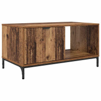 Produktbild för Kaffeebord med låda Gammalt trä 90 x 49 x 46 cm Konstruerat trä