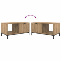 Produktbild för Kaffeebord med låda Artisan Ek 90 x 49 x 46 cm Konstruerat trä
