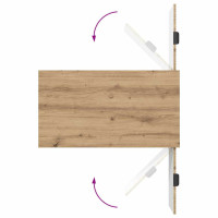 Produktbild för Kaffeebord med låda Artisan Ek 90 x 49 x 46 cm Konstruerat trä