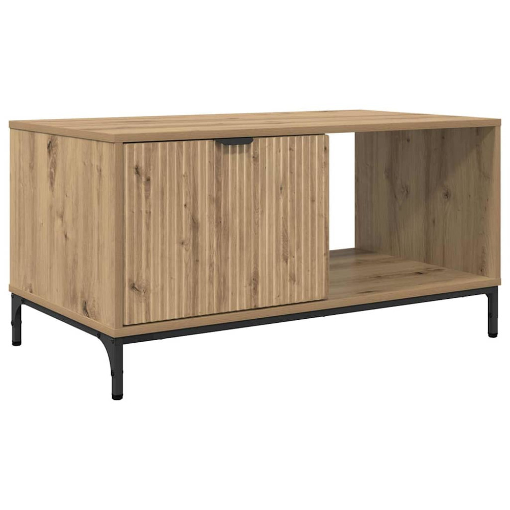 Produktbild för Kaffeebord med låda Artisan Ek 90 x 49 x 46 cm Konstruerat trä
