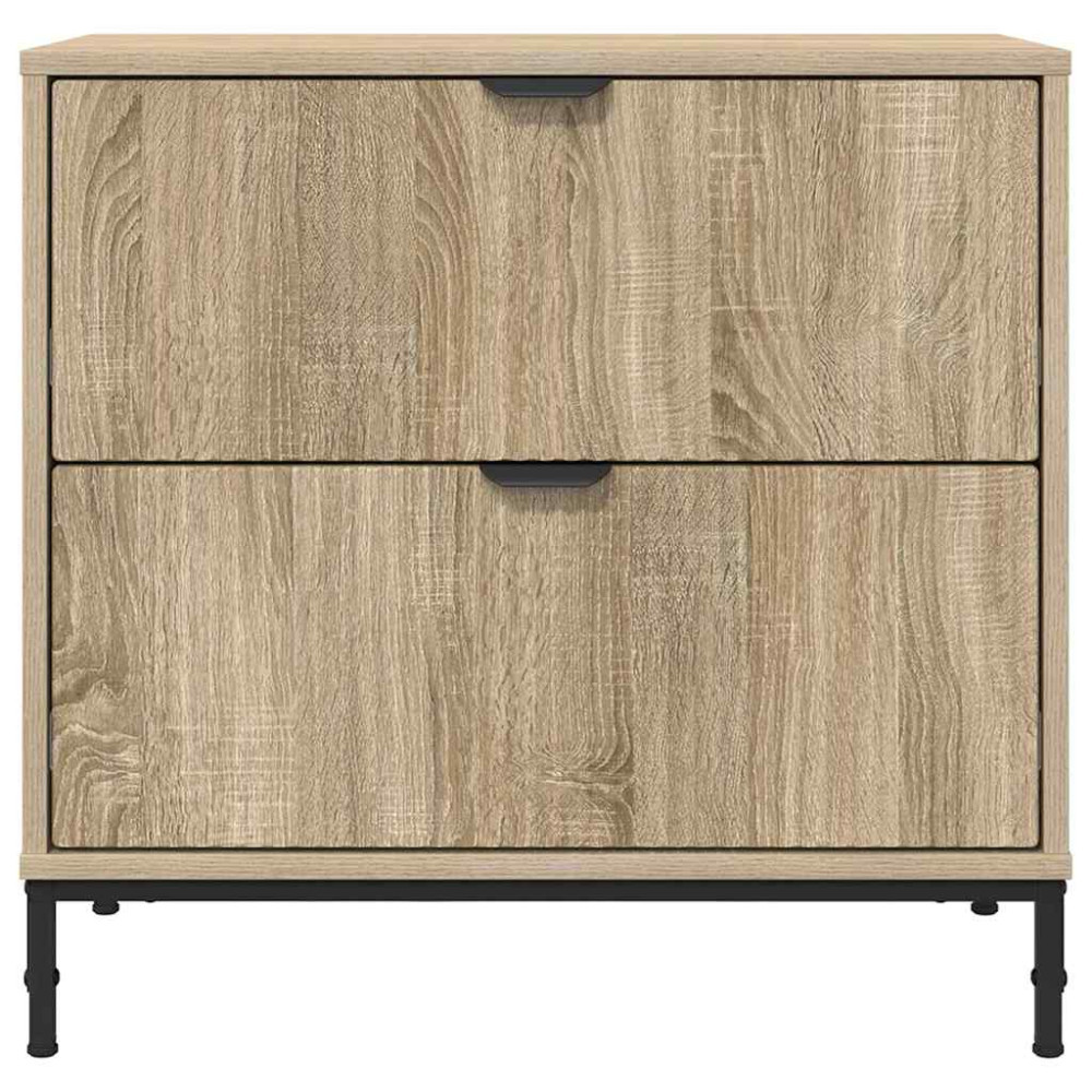 Produktbild för Sängbord med låda Sonoma ek 63.5 x 36 x 61 cm Konstruerat trä