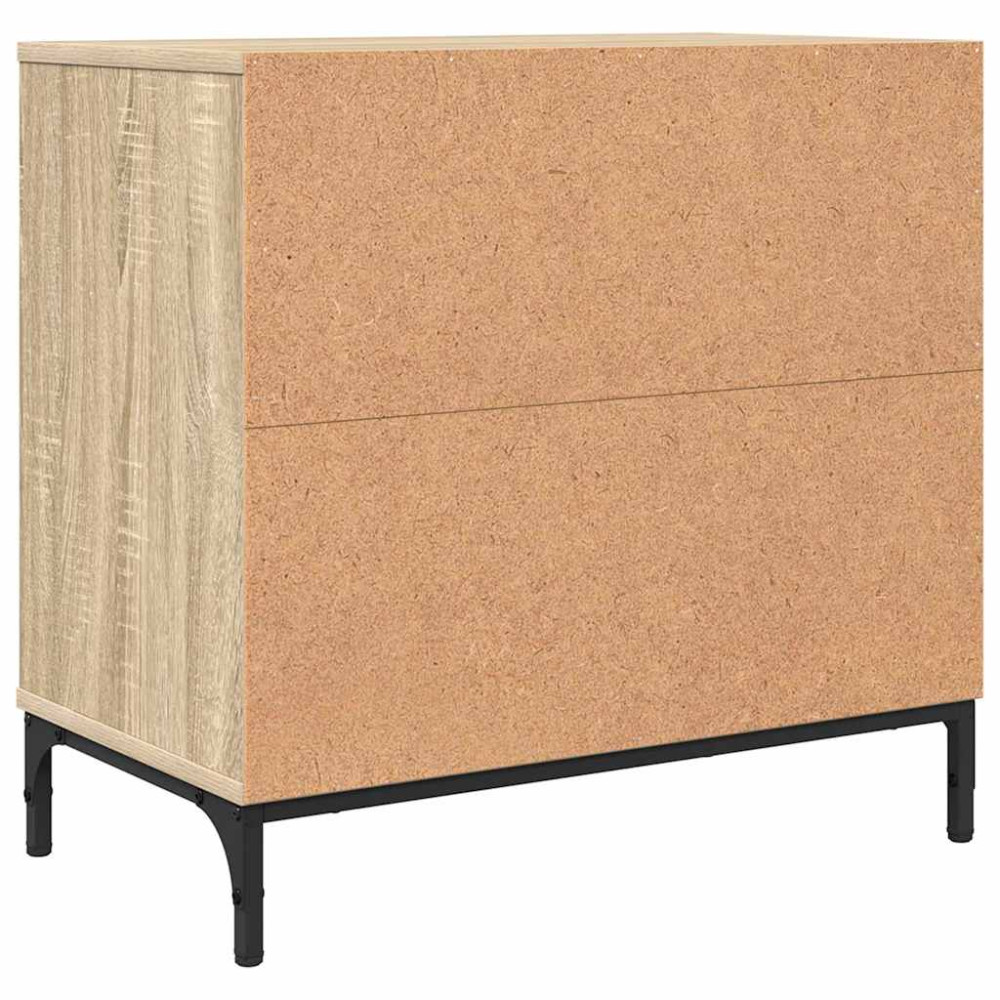 Produktbild för Sängbord med låda Sonoma ek 63.5 x 36 x 61 cm Konstruerat trä