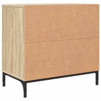 Produktbild för Sängbord med låda Sonoma ek 63.5 x 36 x 61 cm Konstruerat trä