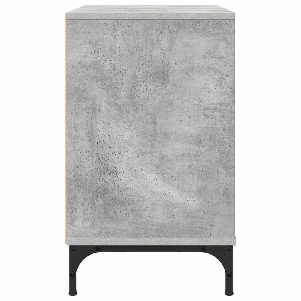 Produktbild för Sängbord med låda Betonggrå 63.5 x 36 x 61 cm Konstruerat trä