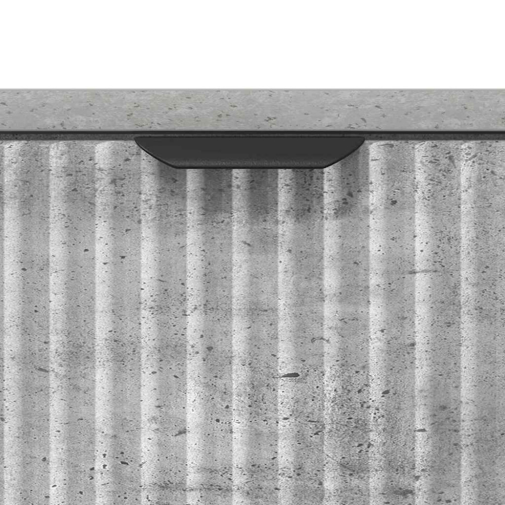 Produktbild för Sängbord med låda Betonggrå 63.5 x 36 x 61 cm Konstruerat trä