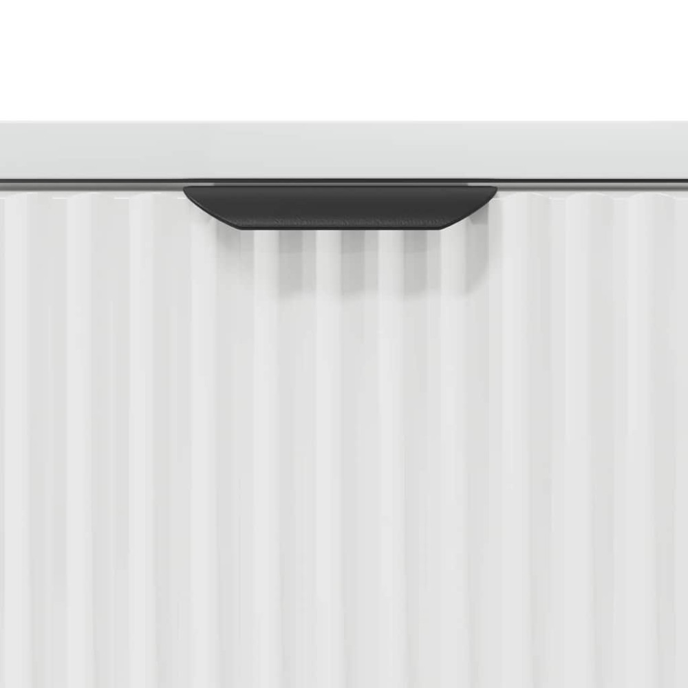 Produktbild för Sängbord Vit högglans 63.5 x 36 x 61 cm Konstruerat trä