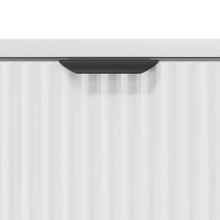 Produktbild för Sängbord Vit högglans 63.5 x 36 x 61 cm Konstruerat trä