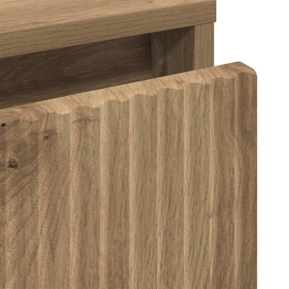 Produktbild för Sängbord med låda artisan ek 63.5 x 36 x 61 cm Konstruerat trä