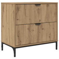 Produktbild för Sängbord med låda artisan ek 63.5 x 36 x 61 cm Konstruerat trä