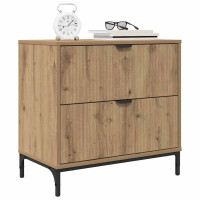Produktbild för Sängbord med låda artisan ek 63.5 x 36 x 61 cm Konstruerat trä