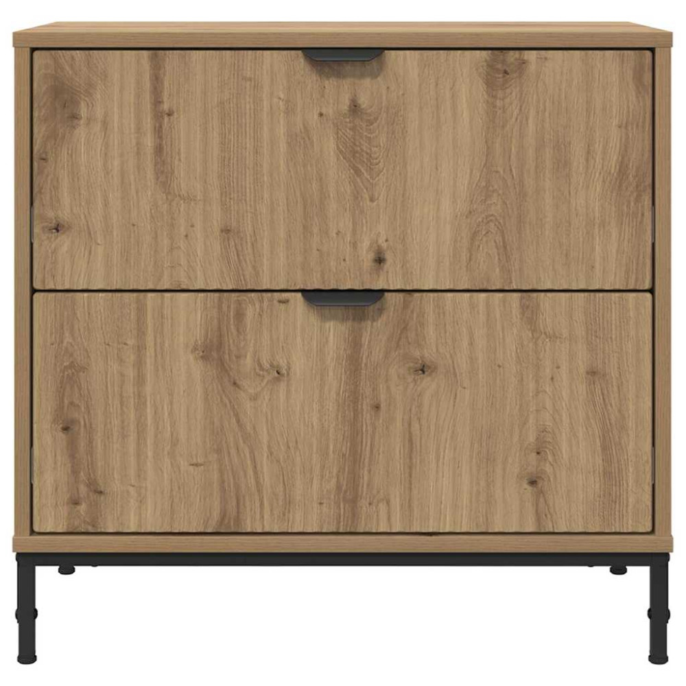 Produktbild för Sängbord med låda artisan ek 63.5 x 36 x 61 cm Konstruerat trä